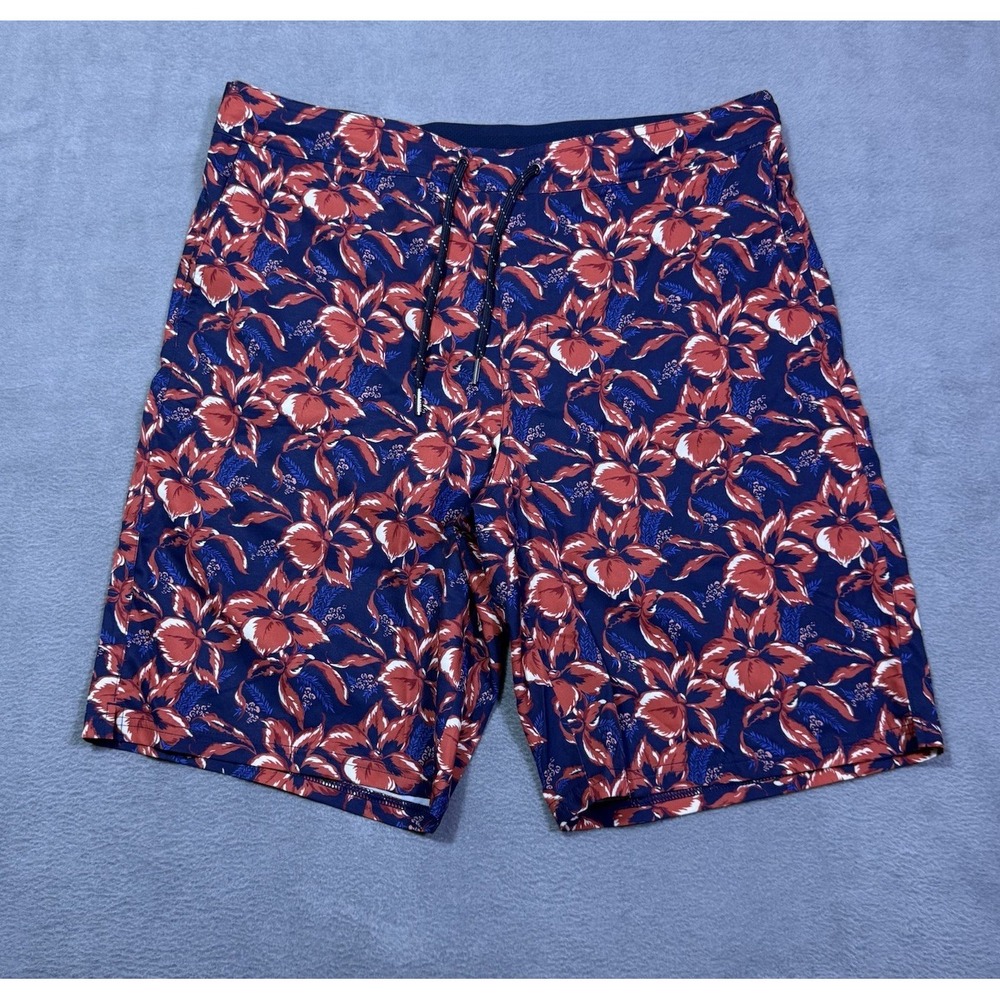 Fair Harbor Shorts Mens XL Loud Floral Nautical Painted Tropical Lined Active